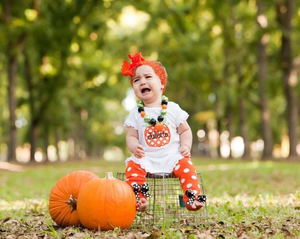 EMBROIDERED pumpkin shirt KIDS - WHOLESALE