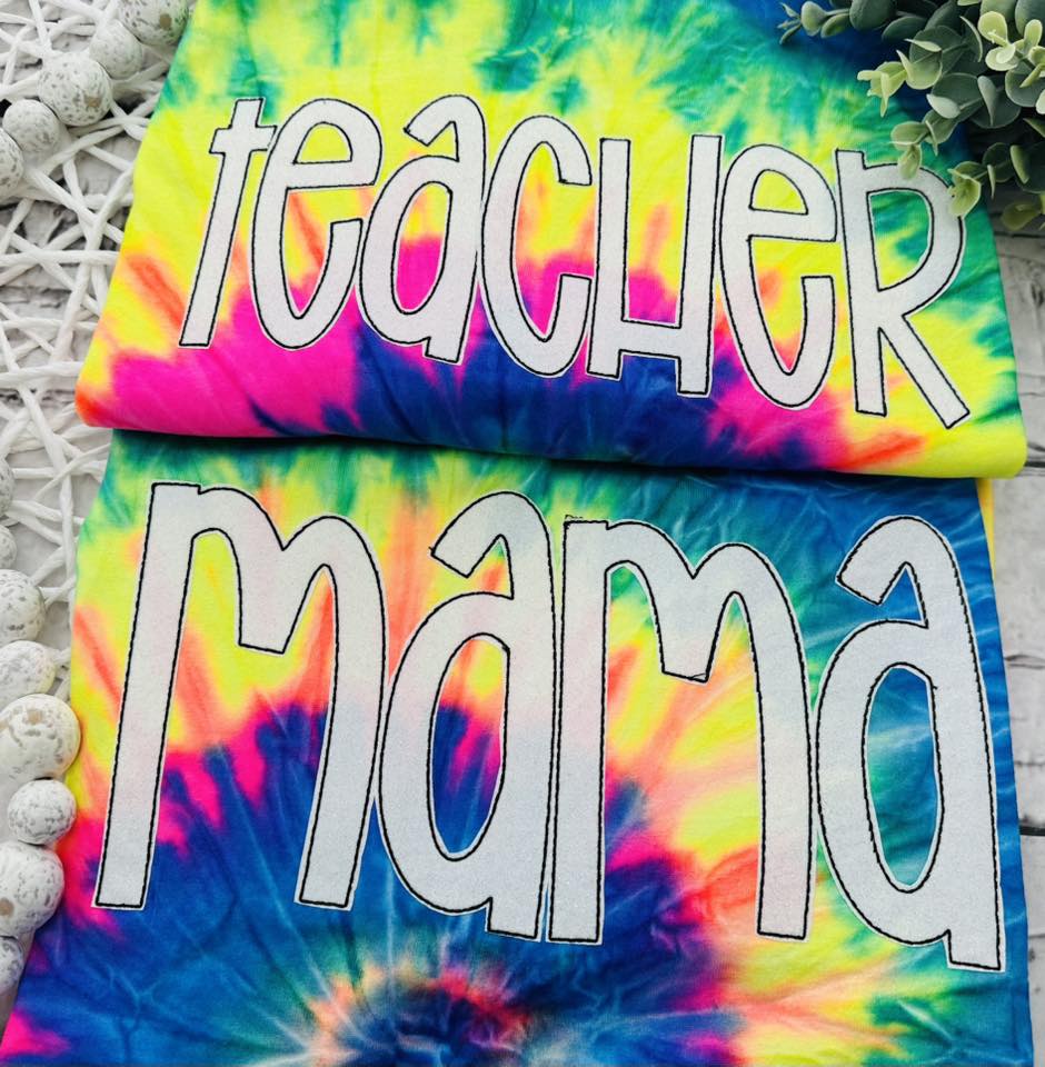 Tie Dye with glitter applique - WHOLESALE