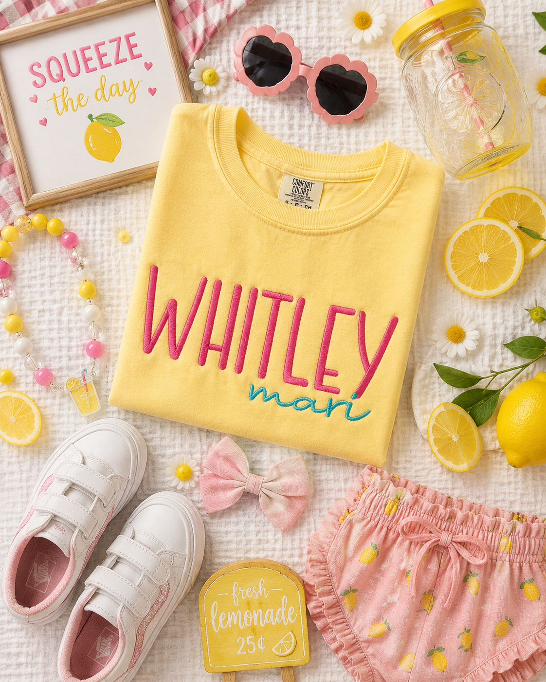 Two-Word embroidered tees - WHOLESALE
