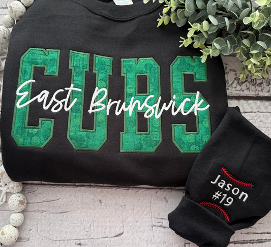 SATIN stitch title with word through - WHOLESALE