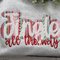 DOUBLE APPLIQUE CHRISTMAS WORD- WHOLESALE