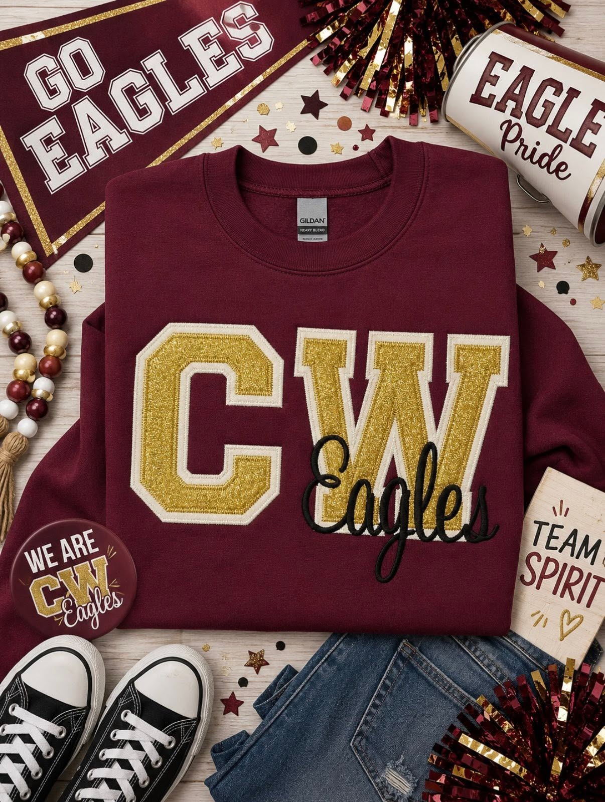 TEAM INITIAL AND MASCOT WHOLESALE