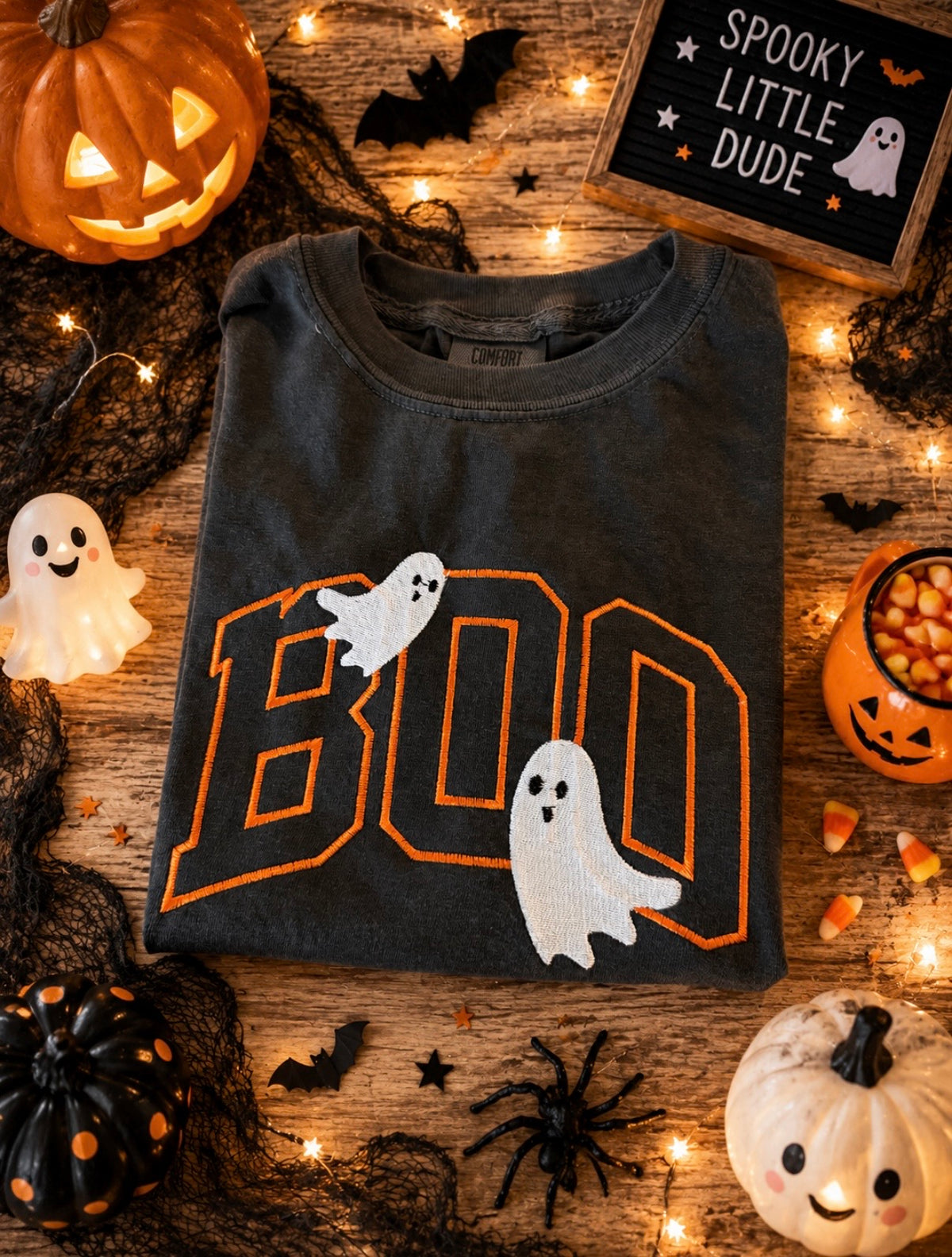 BOO Outline with Ghosts - WHOLESALE
