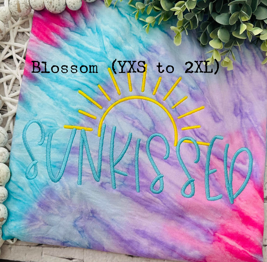 Tie Dye tee with stitching only - WHOLESALE