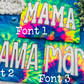 Tie Dye with glitter applique - WHOLESALE