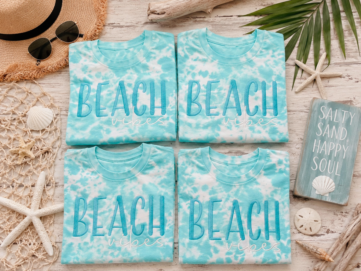 Two-Word embroidered tees - WHOLESALE