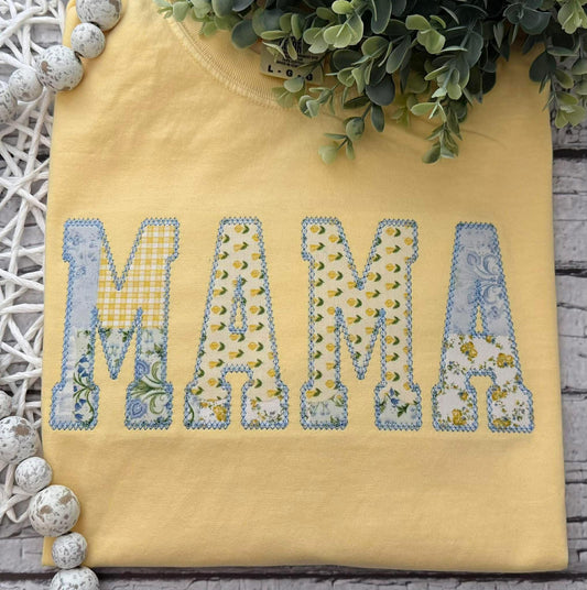 Yellow/blue patchwork -  WHOLESALE