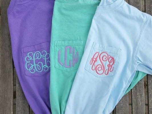 Comfort Color pocket embroidery design